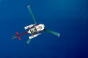 View of a helicopter used for Heliskiing, Europe