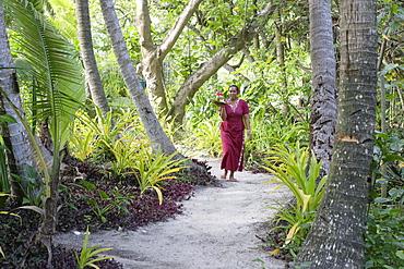 Waitress, Fafa Island Resort, Tonga, South Seas