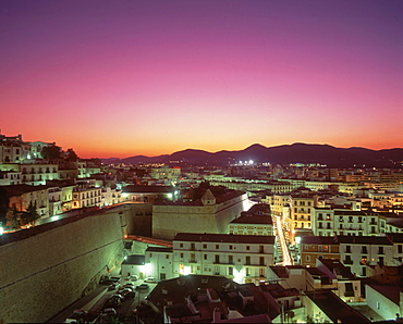 Oldtown, Dalt Vila Fortress, Ibiza, Baleares, Spanien