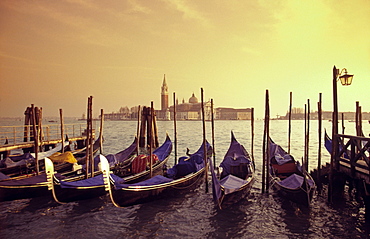 Italy Venice Riva gli Schiavoni , Canale Gran Riva gli Schiavoni Gondola, pier