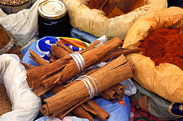 Spices at the market, Guadeloupe, Caribbean, America