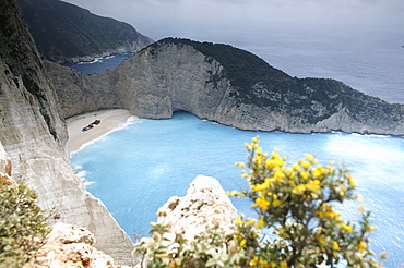 Shipwreck in a bay, Zakynthos Island, Ionian Islands, Greece