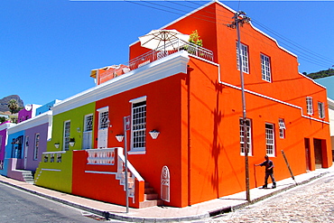 Colourful houses in Bo-Kaap, Cape Malay District, Cape Town, South Africa, Africa