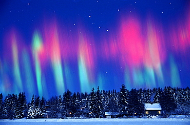 Aurora borealis, Northern Norway, Kautokeino, Lappland, Norway