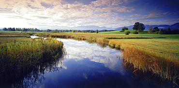 River Ach near Uffing, Staffelsee, Upper Bavaria, Germany