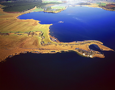 Aerial view of Staffelsee, Upper Bavaria, Germany