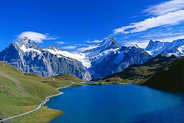 Mountain panorama of the Bernese Overland, Switzerland