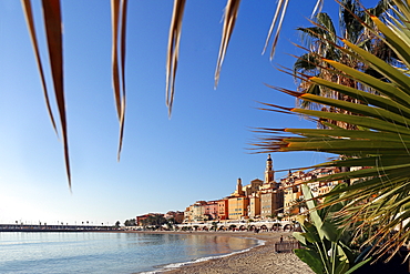 Plage des Sablettes, Menton, Provence-Alpes-Cote d'Azur, France