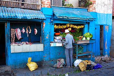 Butcher and Greengrocer, Antananarivo, Madagascar, Africa