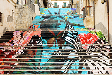 Street art, Noto, Sicily, Italy