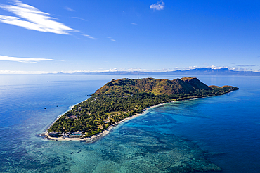 Aerial view of Vomo Island Fiji Resort, Vomo Island, Mamanuca Group, Fiji Islands, South Pacific