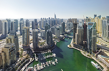 View over the Dubai Marina, Dubai, United Arab Emirates