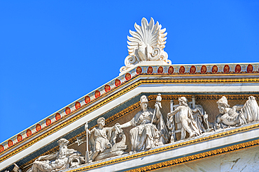 Academy of Athens roof detail, Athens, Greece, Europe,