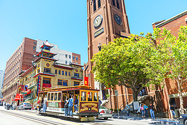 Powell-Hyde line cable car, San Francisco, California, USA