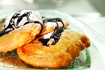 Bavarian delicacies, apple rings, Reit im Winkl, Chiemgau, Bavaria, Germany