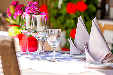 Table decoration, Chiemgau, Bavaria, Germany