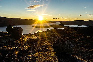 Sunrise at Tasersuaq in West Greenland, Sisimiut, Greenland