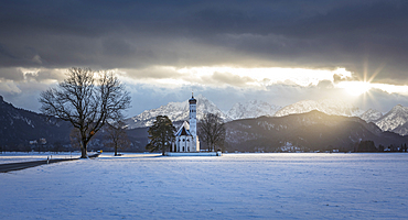 Pilgrimage Church of St. Coloman, Schwangau, Allgäu, Bavaria, Germany