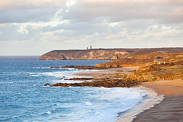 Coast at Cap Frehe in sunset. L Brittany, France