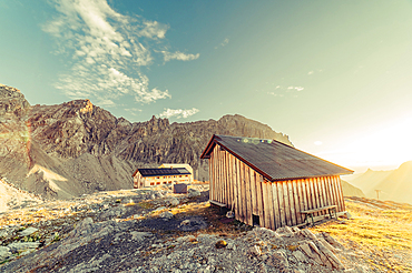 Sunrise at the Totalphütte, Rätikon, Vorarlberg, Austria, Europe