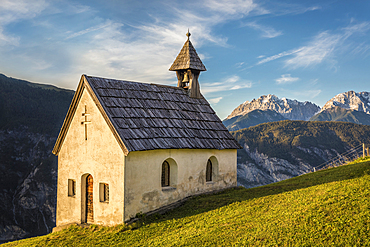 House chapel in Haimingerberg above the Inn Valley, Tyrol, Austria