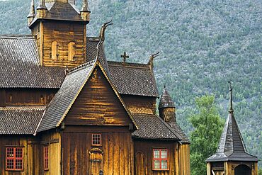 Stave Church in Lom, Innlandet, Norway