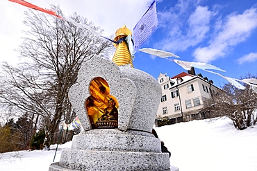 Buddhist center above the Alpsee near Immenstadt, Allgäu, Swabia, Bavaria, Germany