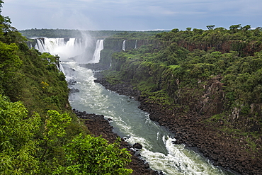 View of Iguazu Falls, Iguazu National Park, Parana, Brazil, South America