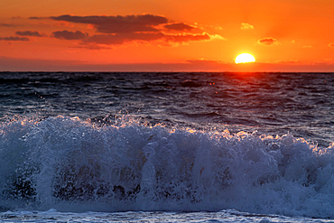 Surf on the coast in Dazendorf, Baltic Sea, Ostholstein, Schleswig-Holstein, Germany