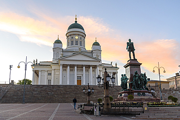 Cathedral Square with Alexander statue, Helsinki, Finland