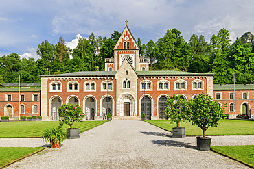 Old salt works, Hauptbrunnhaus, Bad Reichenhall, Berchtesgaden Alps, Salzalpensteig, Upper Bavaria, Bavaria, Germany