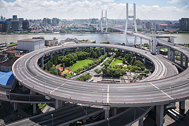 Driveway Nanpu Bridge, Shanghai, People's Republic of China, Asia