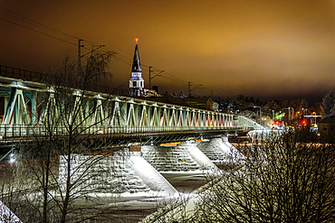 On the Kemijoki river in Roviemi, Finland