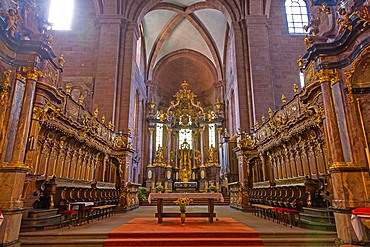 Worms, St, Peter's Cathedral, choir stalls, high altar by Balthasar Neumann