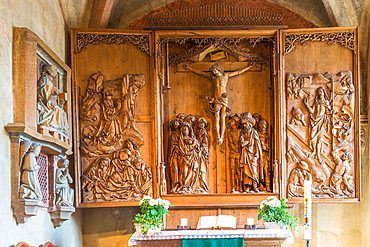 Detwang, Church of St, Peter and Paul, crucifixion altarpiece