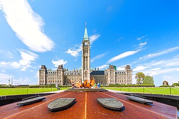 Ottawa, Parliament Hill, Centennial Flame, Center Block