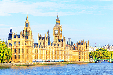 View of Big Ben and Houses of Parliament, London, England, UK