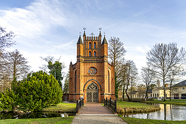 The Catholic Church of St. Helena and Andreas in the castle park of Ludwigslust, Mecklenburg-Vorpommern, Germany