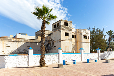 Art Deco architecture Spanish colonial building, Sidi Ifni, Morocco, North Africa