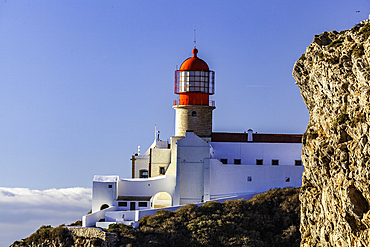 Europe, Portugal, Algarve, lighthouse at Cape Sao Vicente