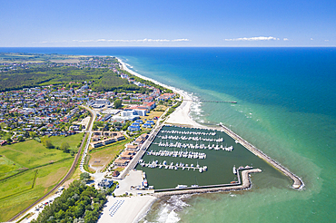 View of the Baltic Sea resort Kuehlungsborn, Mecklenburg-Vorpommern, Germany