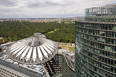 Potsdam Square, Potsdamer Platz, Sony Center roof, architect Helmut Jahn, Berlin, Germany