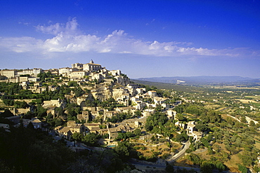 View at the village Gordes under blue sky, Vaucluse, Provence, France, Europe