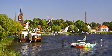 Panorama of Werder at river Havel in Brandenburg