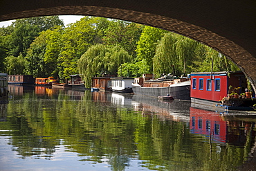 house boats in Tiergarten, Berlin, Germany