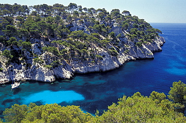 Calanque de Port-Pin, Cote d'Azur, French Riviera, France