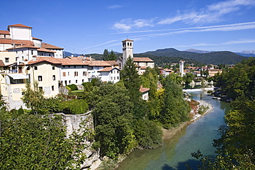 Natisone river and the old town of Cividale del Friuli, Friuli-Venezia Giulia, Italy