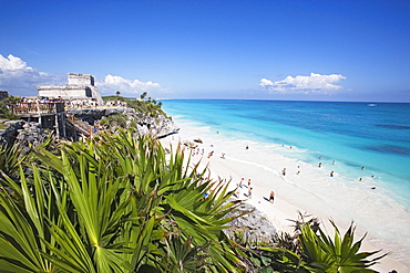 Mayan temple ruin in Tulum, State of Quintana Roo, Peninsula Yucatan, Mexico