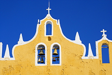 St. Antonio of Padua is a Franciscan monastery. built with stones taken from a pyramid, State of Yucatan, Peninsula Yucatan, Mexico