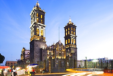 Cathedral de Puebla, dedicated to the Immaculate Conception, Heroica Puebla de Zaragoza, also known as Puebla is the capital of the state of Puebla, Mexico